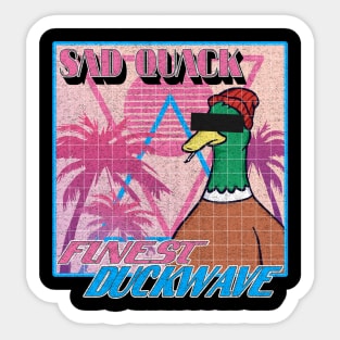 Vaporwave Aesthetic 80s Retrowave Vintage Retro Duck Funny Sticker